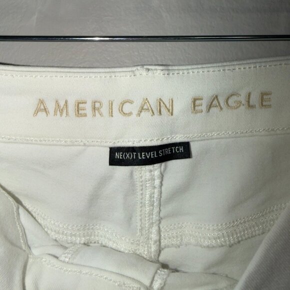 American Eagle Curvy High Rise Jegging Women’s Size 6 White Super Stretch - Picture 3 of 8